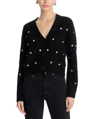 Heart Stone V Neck Cardigan Sweater by AQUA