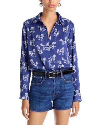 Horse Print Relaxed Shirt -Exclusive by AQUA