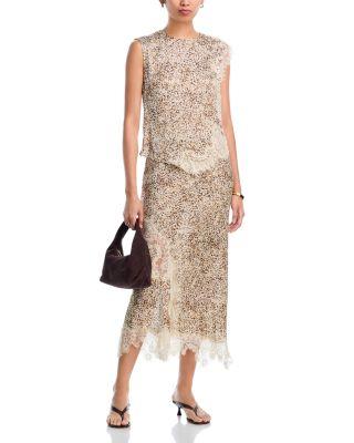 Lace Inset Top & Lace Inset Midi Skirt - Exclusive by AQUA