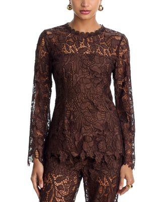 Lace Long Sleeved Tunic Top - Exclusive by AQUA
