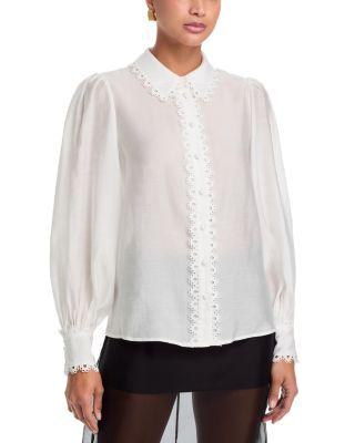 Lace Trim Blouse - Exclusive by AQUA