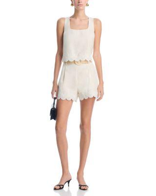 Lace Trim Tank Top & Lace Trim Shorts - Exclusive by AQUA