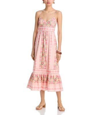 Ladder Stitch Floral Midi Dress - Exclusive by AQUA