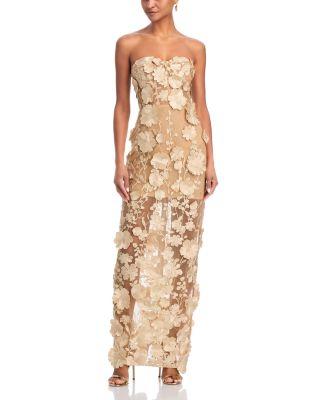 Long 3D Floral Gown - Exclusive by AQUA