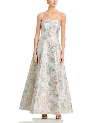Long Brocade Strapless Bungalow Dress - Exclusive by AQUA