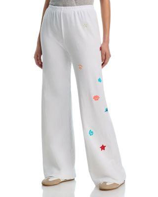 Macy Seashell Wide Leg Sweatpants - Exclusive by AQUA