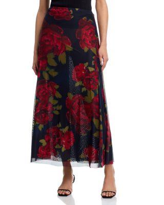 Mesh Floral Maxi Skirt - Exclusive by AQUA