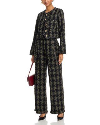 Metallic Tweed Blazer & Wide Leg Pants - Exclusive by AQUA