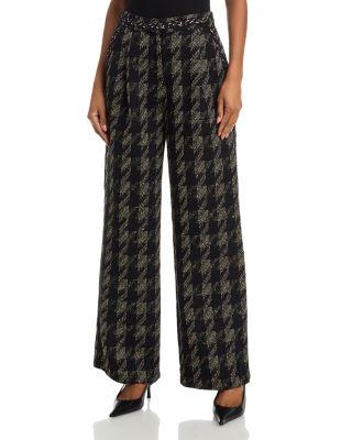 Metallic Tweed Wide Leg Pants - Exclusive by AQUA