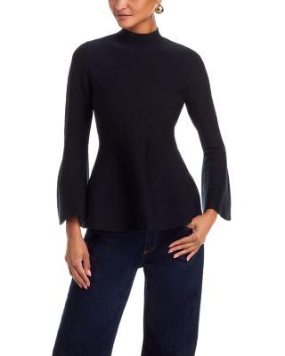 Mock Neck Bell Sleeve Top - Exclusive by AQUA