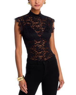 Mock Neck Lace Tank Top - Exclusive by AQUA