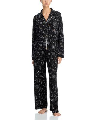 Notched Collar Jersey Pajama Set - Exclusive by AQUA