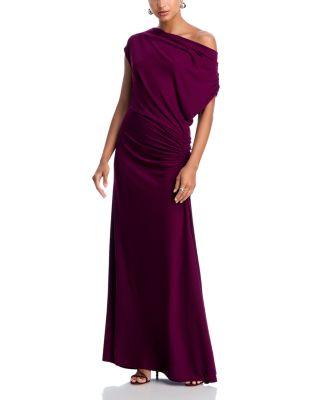 Off-the-Shoulder Ruched Jersey Gown - Exclusive by AQUA