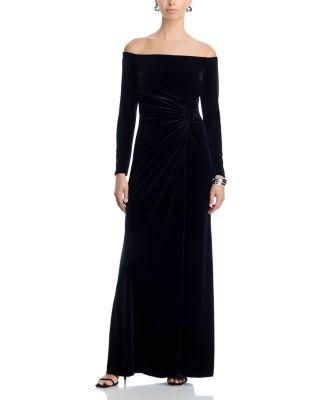 Off-the-Shoulder Velvet Gown - Exclusive by AQUA