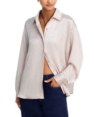 Oversized Satin Shirt - Exclusive by AQUA
