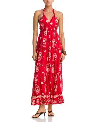 Paisley Halter Smocked Maxi Dress - Exclusive by AQUA