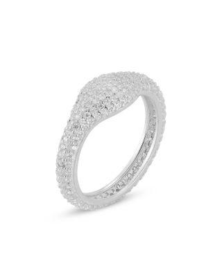 Pav&eacute; Signet Dome Ring by AQUA