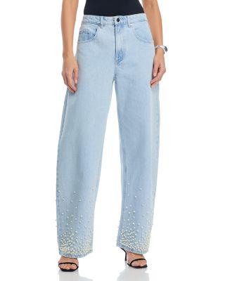 Pearl High Rise Wide Leg Jeans in Sulphur Spring by AQUA