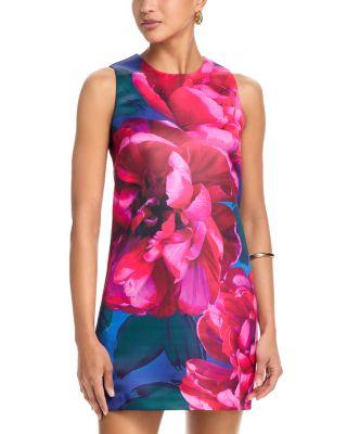 Placed Floral Shift Mini Dress - Exclusive by AQUA