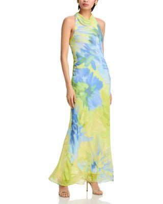 Printed Chiffon Maxi Dress by AQUA