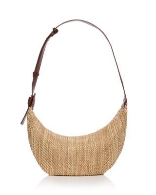 Raffia Medium Sling Belted Hobo Bag - Exclusive by AQUA