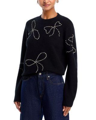 Rhinestone Bow Sweater - Exclusive by AQUA