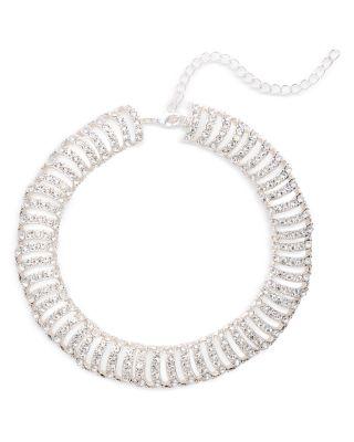 Rhinestone Chain Choker Necklace by AQUA