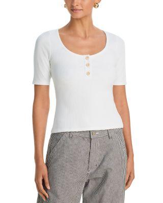 Ribbed Snap T Shirt - Exclusive by AQUA