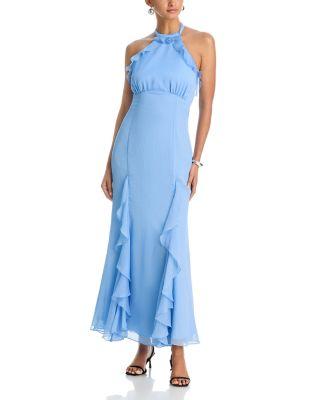 Ruffle Neck Maxi Dress - Exclusive by AQUA