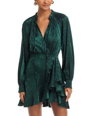 Ruffled Faux Wrap Dress - Exclusive by AQUA