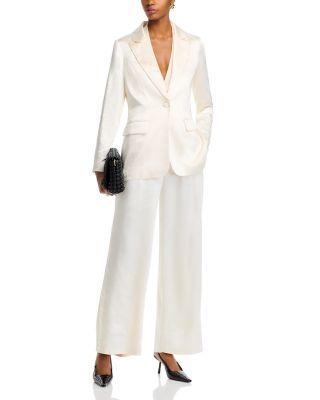 Satin Blazer & Satin Wide Leg Pants - Exclusive by AQUA