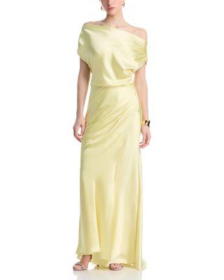 Satin Off The Shoulder Dress - Exclusive by AQUA