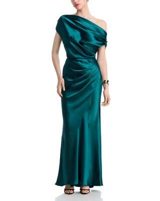 Satin Off The Shoulder Dress - Exclusive by AQUA