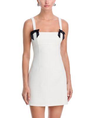 Satin Sleeveless Bow Mini Dress - Exclusive by AQUA