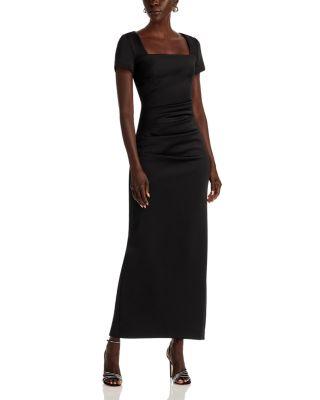 Scuba Open Back Cap Sleeve Maxi Dress - Exclusive by AQUA