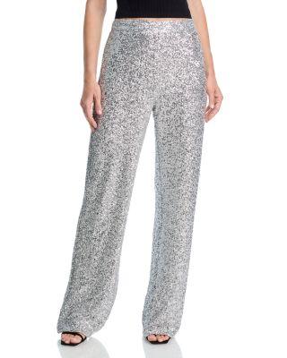 Sequin Wide Leg Pants - Exclusive by AQUA