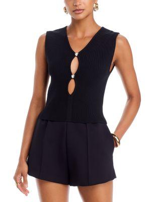 Shine Knit Button Tank - Exclusive by AQUA
