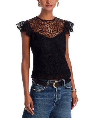 Short Sleeve Lace Top - Exclusive by AQUA
