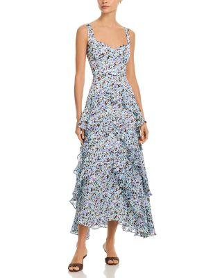 Sleeveless Floral Metallic Maxi Dress - Exclusive by AQUA