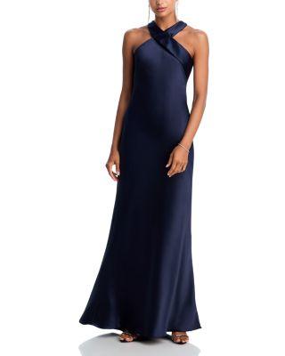 Sleeveless Satin Gown - Exclusive by AQUA