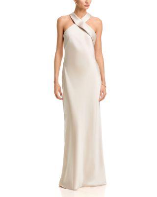 Sleeveless Satin Gown - Exclusive by AQUA