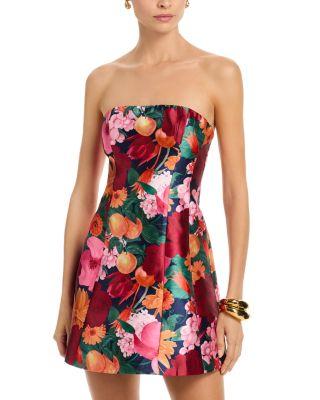 Strapless Floral & Fruit Strapless Mini Dress - Exclusive by AQUA