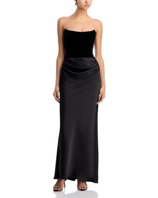 Strapless Velvet Bodice Gown - Exclusive by AQUA