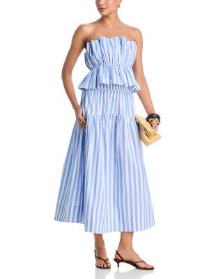 Stripe TubeTop & Midi Skirt Set - Exclusive by AQUA