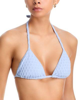 Textured Triangle Bikini Top by AQUA