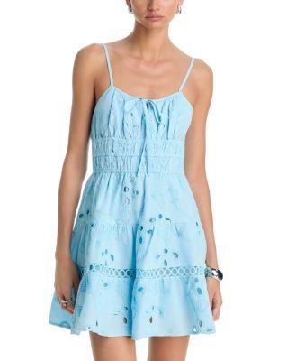 Tie Eyelet Mini Dress - Exclusive by AQUA