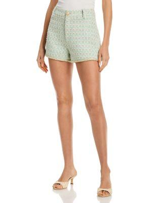 Tweed Braided Hem Shorts by AQUA