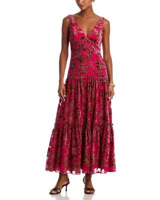 Velvet Burnout Guest of Maxi Dress - Exclusive by AQUA