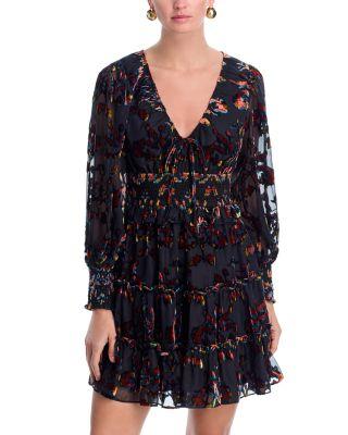 Velvet Burnout Mini Dress - Exclusive by AQUA