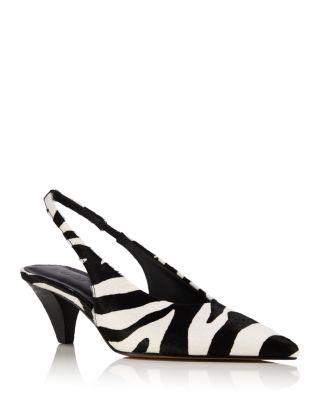 Women's Macki Zebra Calf Hair Slingbacks - Exclusive by AQUA